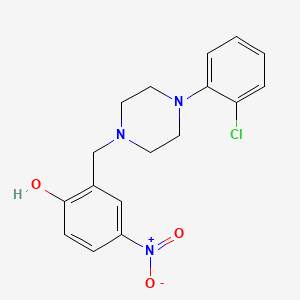 molecular formula C17H18ClN3O3 B5769956 2-{[4-(2-chlorophenyl)-1-piperazinyl]methyl}-4-nitrophenol 