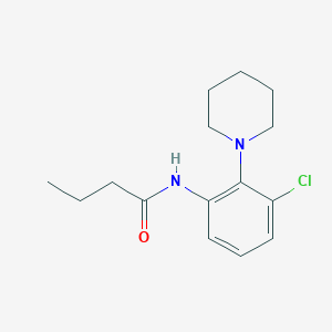 molecular formula C15H21ClN2O B5769965 N-[3-chloro-2-(1-piperidinyl)phenyl]butanamide 