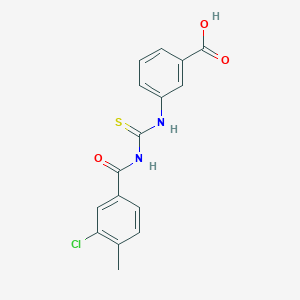 molecular formula C16H13ClN2O3S B5769972 3-({[(3-chloro-4-methylbenzoyl)amino]carbonothioyl}amino)benzoic acid CAS No. 462096-61-3