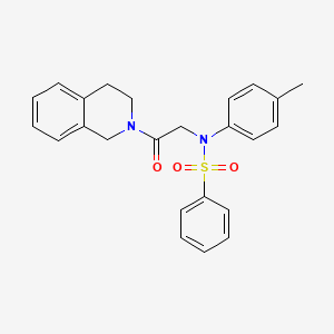 N-[2-(3,4-dihydro-2(1H)-isoquinolinyl)-2-oxoethyl]-N-(4-methylphenyl)benzenesulfonamide