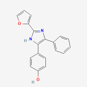 molecular formula C19H14N2O2 B5769992 4-[2-(2-furyl)-4-phenyl-1H-imidazol-5-yl]phenol 