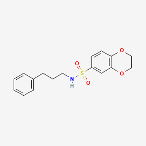molecular formula C17H19NO4S B5769998 N-(3-phenylpropyl)-2,3-dihydro-1,4-benzodioxine-6-sulfonamide 