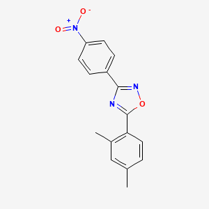 molecular formula C16H13N3O3 B5770005 5-(2,4-dimethylphenyl)-3-(4-nitrophenyl)-1,2,4-oxadiazole 