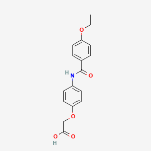 molecular formula C17H17NO5 B5770024 {4-[(4-ethoxybenzoyl)amino]phenoxy}acetic acid 