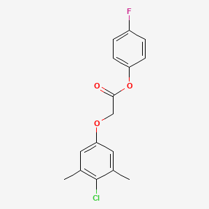 molecular formula C16H14ClFO3 B5770032 4-fluorophenyl (4-chloro-3,5-dimethylphenoxy)acetate 