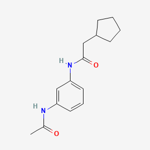 molecular formula C15H20N2O2 B5770065 N-[3-(acetylamino)phenyl]-2-cyclopentylacetamide 