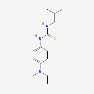 molecular formula C15H25N3S B5770075 N-[4-(diethylamino)phenyl]-N'-isobutylthiourea 