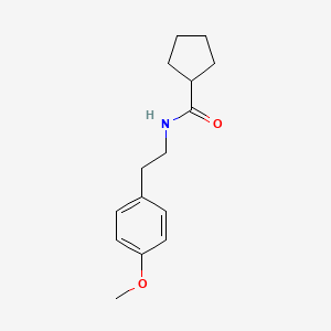 molecular formula C15H21NO2 B5770100 N-[2-(4-methoxyphenyl)ethyl]cyclopentanecarboxamide 