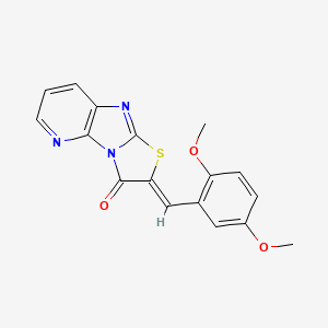 molecular formula C17H13N3O3S B5770123 2-(2,5-dimethoxybenzylidene)[1,3]thiazolo[2',3':2,3]imidazo[4,5-b]pyridin-3(2H)-one 