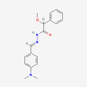 molecular formula C18H21N3O2 B5770125 N'-[4-(dimethylamino)benzylidene]-2-methoxy-2-phenylacetohydrazide 