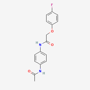 molecular formula C16H15FN2O3 B5770150 N-[4-(acetylamino)phenyl]-2-(4-fluorophenoxy)acetamide 