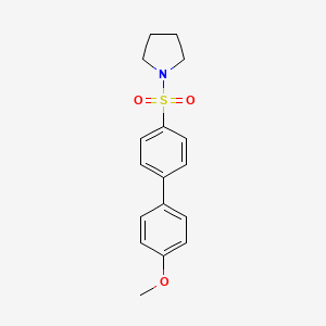 molecular formula C17H19NO3S B5770247 1-[(4'-methoxy-4-biphenylyl)sulfonyl]pyrrolidine 