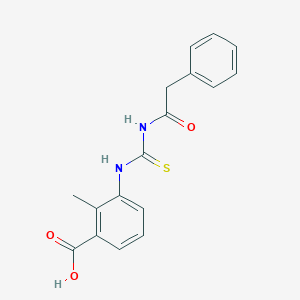 2-methyl-3-({[(phenylacetyl)amino]carbonothioyl}amino)benzoic acid