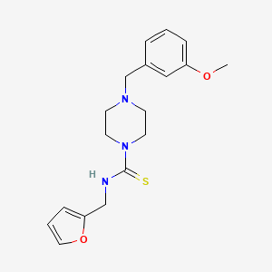 molecular formula C18H23N3O2S B5770295 N-(2-furylmethyl)-4-(3-methoxybenzyl)-1-piperazinecarbothioamide 