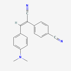 molecular formula C18H15N3 B5770309 4-{1-氰基-2-[4-(二甲氨基)苯基]乙烯基}苯甲腈 