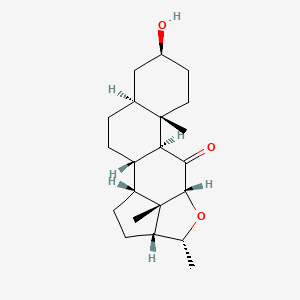 molecular formula C21H32O3 B577032 (1R,2S,5S,7S,10S,11S,13R,15R,16R,19S)-7-hydroxy-10,15,19-trimethyl-14-oxapentacyclo[11.5.1.02,11.05,10.016,19]nonadecan-12-one CAS No. 13872-72-5