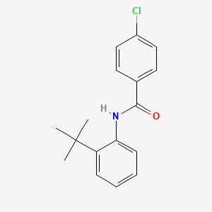 molecular formula C17H18ClNO B5770324 N-(2-tert-butylphenyl)-4-chlorobenzamide CAS No. 435288-43-0