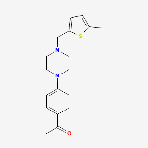 1-(4-{4-[(5-methyl-2-thienyl)methyl]-1-piperazinyl}phenyl)ethanone