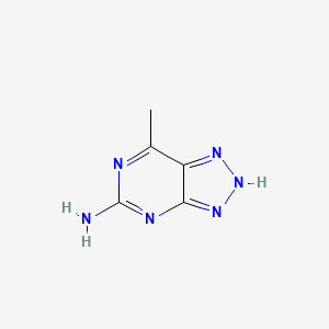 molecular formula C5H6N6 B577034 7-methyl-1H-[1,2,3]triazolo[4,5-d]pyrimidin-5-ylamine CAS No. 13114-13-1