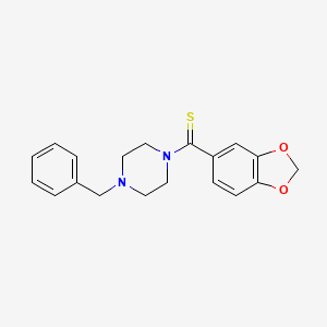 molecular formula C19H20N2O2S B5770348 1-(1,3-benzodioxol-5-ylcarbonothioyl)-4-benzylpiperazine 
