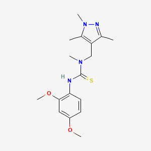 N'-(2,4-dimethoxyphenyl)-N-methyl-N-[(1,3,5-trimethyl-1H-pyrazol-4-yl)methyl]thiourea