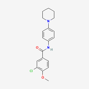 molecular formula C19H21ClN2O2 B5770359 3-chloro-4-methoxy-N-[4-(1-piperidinyl)phenyl]benzamide 
