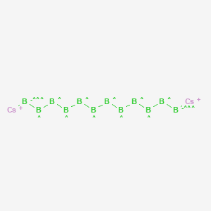 molecular formula B12Cs2 B577036 十二硼酸根(2-),十二氢-,二铯 CAS No. 12008-75-2