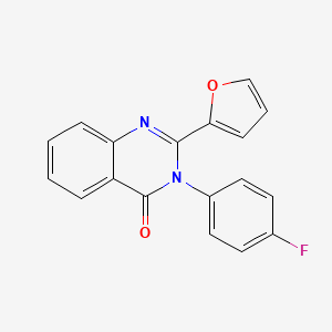 molecular formula C18H11FN2O2 B5770395 3-(4-fluorophenyl)-2-(2-furyl)-4(3H)-quinazolinone 