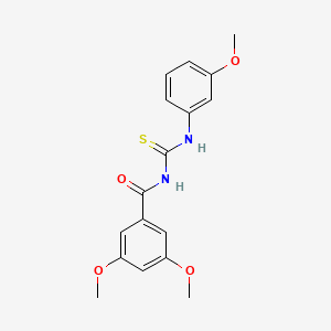 molecular formula C17H18N2O4S B5770406 3,5-dimethoxy-N-{[(3-methoxyphenyl)amino]carbonothioyl}benzamide 