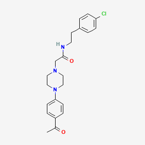 2-[4-(4-acetylphenyl)-1-piperazinyl]-N-[2-(4-chlorophenyl)ethyl]acetamide