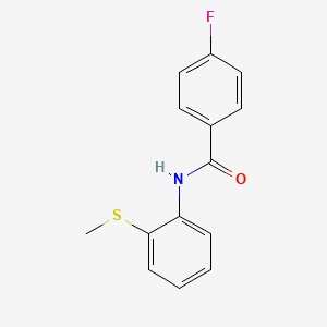 4-fluoro-N-[2-(methylthio)phenyl]benzamide