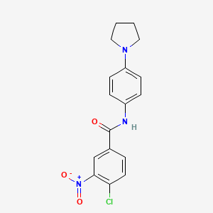 molecular formula C17H16ClN3O3 B5770434 4-chloro-3-nitro-N-[4-(1-pyrrolidinyl)phenyl]benzamide 