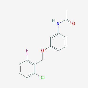 molecular formula C15H13ClFNO2 B5770447 N-{3-[(2-chloro-6-fluorobenzyl)oxy]phenyl}acetamide 