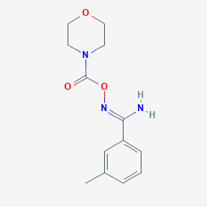 3-methyl-N'-[(4-morpholinylcarbonyl)oxy]benzenecarboximidamide