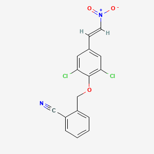 molecular formula C16H10Cl2N2O3 B5770487 2-{[2,6-dichloro-4-(2-nitrovinyl)phenoxy]methyl}benzonitrile 