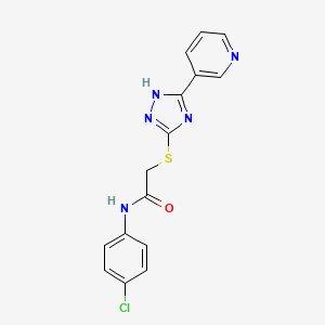 molecular formula C15H12ClN5OS B5770502 N-(4-chlorophenyl)-2-{[5-(3-pyridinyl)-4H-1,2,4-triazol-3-yl]thio}acetamide 