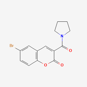 molecular formula C14H12BrNO3 B5770509 6-bromo-3-(1-pyrrolidinylcarbonyl)-2H-chromen-2-one 