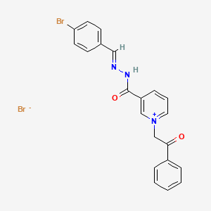 3-{[2-(4-bromobenzylidene)hydrazino]carbonyl}-1-(2-oxo-2-phenylethyl)pyridinium bromide