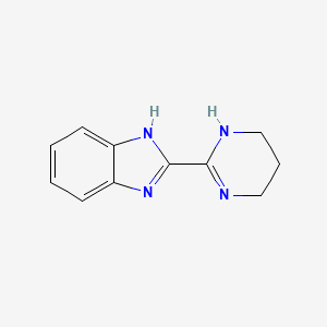 molecular formula C11H12N4 B577053 2-(1,4,5,6-Tetrahydro-2-pyrimidinyl)-1H-benzimidazole CAS No. 14488-05-2