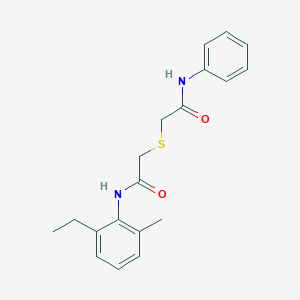 molecular formula C19H22N2O2S B5770531 2-[(2-anilino-2-oxoethyl)thio]-N-(2-ethyl-6-methylphenyl)acetamide 