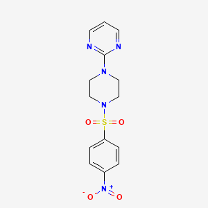 2-{4-[(4-nitrophenyl)sulfonyl]-1-piperazinyl}pyrimidine