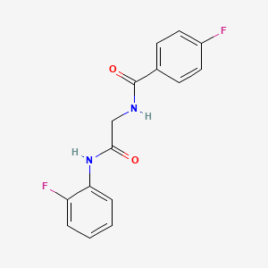 molecular formula C15H12F2N2O2 B5770553 4-fluoro-N-{2-[(2-fluorophenyl)amino]-2-oxoethyl}benzamide 