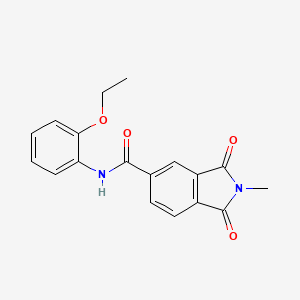 molecular formula C18H16N2O4 B5770556 N-(2-ethoxyphenyl)-2-methyl-1,3-dioxo-5-isoindolinecarboxamide 