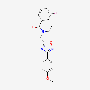molecular formula C19H18FN3O3 B5770575 N-ethyl-3-fluoro-N-{[3-(4-methoxyphenyl)-1,2,4-oxadiazol-5-yl]methyl}benzamide 
