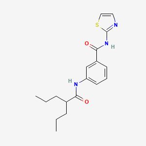 molecular formula C18H23N3O2S B5770577 3-[(2-propylpentanoyl)amino]-N-1,3-thiazol-2-ylbenzamide 