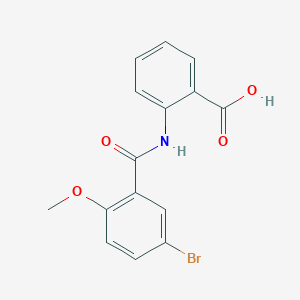 molecular formula C15H12BrNO4 B5770591 2-[(5-bromo-2-methoxybenzoyl)amino]benzoic acid 