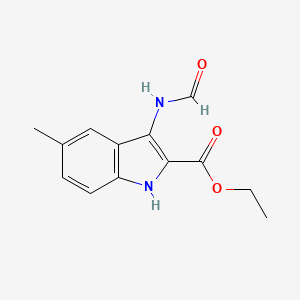 molecular formula C13H14N2O3 B5770609 ethyl 3-(formylamino)-5-methyl-1H-indole-2-carboxylate 
