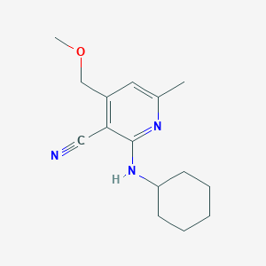 molecular formula C15H21N3O B5770617 2-(cyclohexylamino)-4-(methoxymethyl)-6-methylnicotinonitrile 