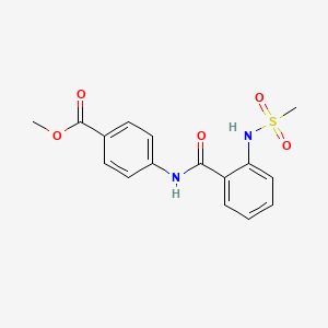 molecular formula C16H16N2O5S B5770623 methyl 4-({2-[(methylsulfonyl)amino]benzoyl}amino)benzoate 