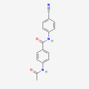 molecular formula C16H13N3O2 B5770631 4-(acetylamino)-N-(4-cyanophenyl)benzamide 